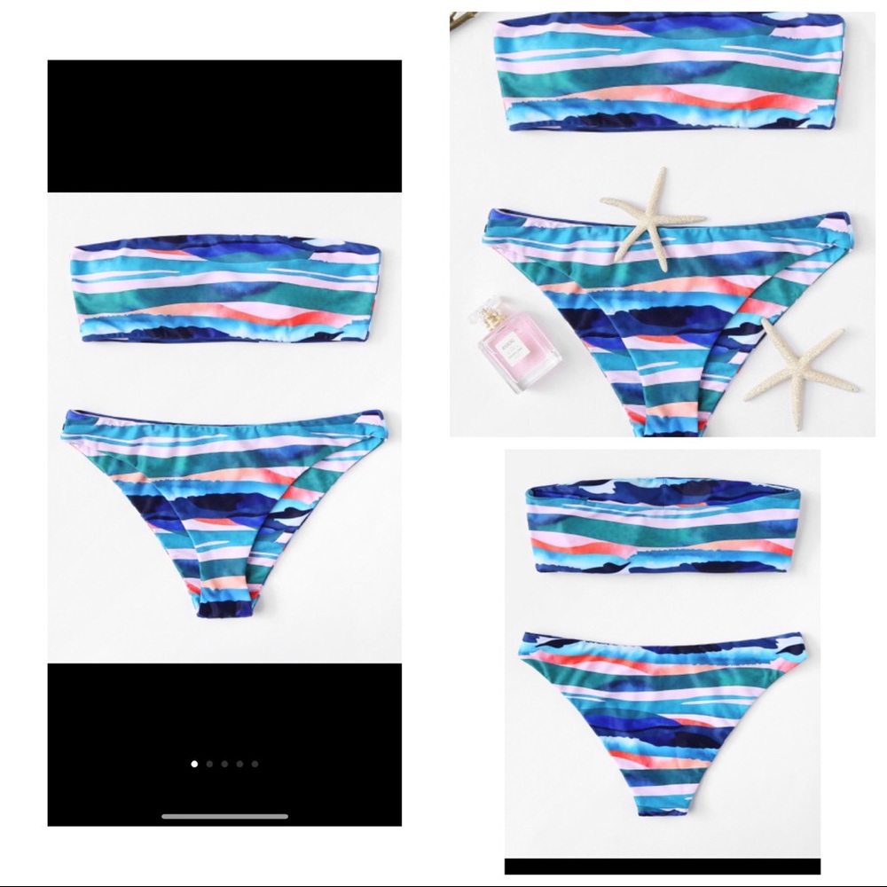 Brand new strapless bikini set